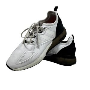 ADIDAS ZX 2K Boost White Black Sneakers Men's US 9.5 Athletic Running Shoes